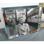 PICTURE IN MIRRORED FRAME OF MARILYN MONROE, at Grand Central Station, 70cm x 90cm.