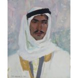 SERGEI OTROSHENKO (Russian 1910-1990), 'Portrait of a Young Sheikh', 1957, oil on board,