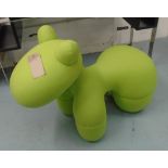 'GIDDY UP PONY' STYLE CHAIR, in green felt finish, 106cm x 58cm x 81cm.