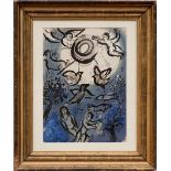 MARC CHAGALL, 'Creation', original lithograph, The Bible series, 1960, printed by Mourlot,