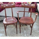 THONET DINING CHAIRS, a set of eight, bentwood including two armchairs,