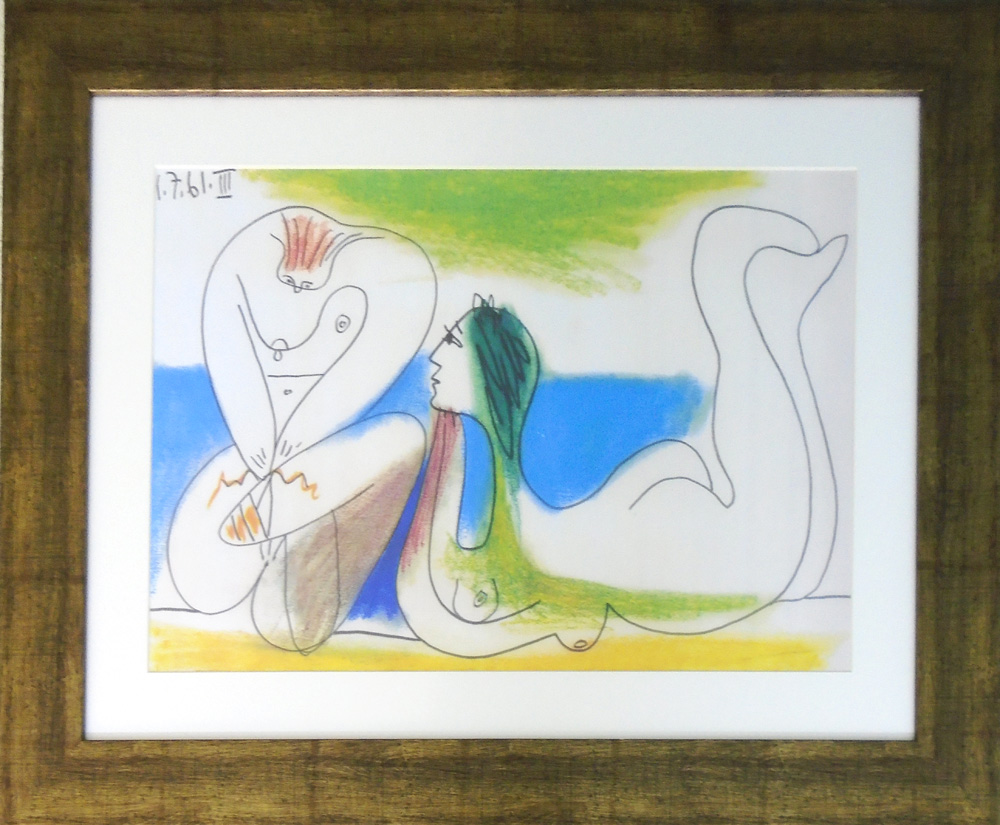 AFTER PABLO PICASSO, 'Two Figures', lithograph from 'Les Dejeuners',