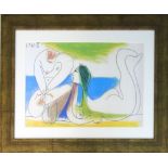 AFTER PABLO PICASSO, 'Two Figures', lithograph from 'Les Dejeuners',