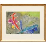 MARC CHAGALL, 'Vision of Paris', original colour lithograph, 1952, Moulot ref: M.