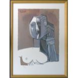 PABLO PICASSO, 'Bust of a seated woman', lithograph, 1530/2000, printed on Arches watermarked paper,