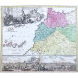 ANTIQUE MAPS, a set of four, to include Regni Angliae with alphabetical table; Marocca Norym (lo.