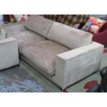 SOFA, with chenille upholstery, (similar to the previous lot), 241cm L.