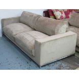 SOFA, with chenille upholstery, 241cm L.