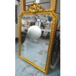 MIRROR, Louis XV style bevelled in gilded frame, 168cm x 113cm.