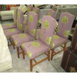 DINING CHAIRS, a set of eight,