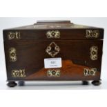 ROSEWOOD 2 DIVISION TEA CADDY