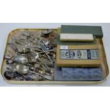 TRAY CONTAINING VARIOUS CUTLERY WITH BOXED SETS & LOOSE