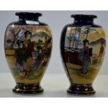 PAIR OF JAPANESE SATSUMA POTTERY VASES