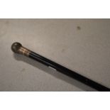 SILVER MOUNTED WALKING CANE