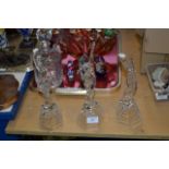 3 GLASS FIGURE ORNAMENTS