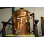 COPPER AND BRASS 6 GALLON URN