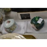 2 LIDDED COLLECTABLE DISHES - WINGS OF FAITH