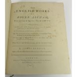 Ascham, RogerThe English Works. London: T. Davies & J. Dodsley, [1767]. First edition, second issue,