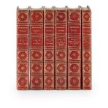 Emerson, Ralph WaldoThe Works. London: Macmillan, 1896. 6 volumes, 8vo, red half morocco, spines