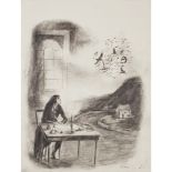 Rosenberg, Portia - Clarke, SusannaChildermass at Desk, pencil drawing, 36 x 27 cmNote: An