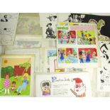 § Original artwork, 19 piecescoloured, including several for Sally and Jake or The Dolly, most