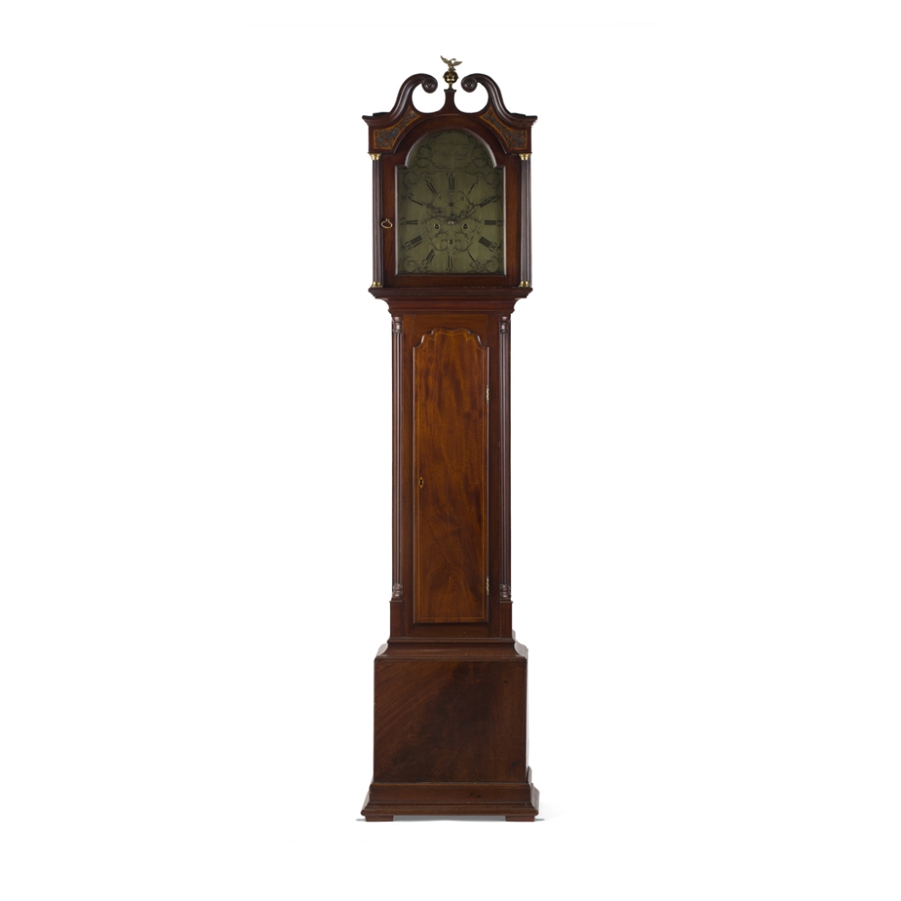 SCOTTISH GEORGE III MAHOGANY LONGCASE CLOCK BY HENDERSON, MUSSELBURGH18TH CENTURYthe swan neck