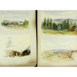 Watercolours of Mr Polwarth 2 large 8vo, 1 4to., 2 oblong folio sketchbooks, & 2 4to. folders,