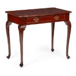 GEORGE III MAHOGANY SILVER TABLE 18TH CENTURY the dished rectangular top above a single drawer on