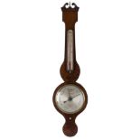 IRISH GEORGE III MAHOGANY WHEEL BAROMETER BY SPEARS & CO, DUBLIN EARLY 19TH CENTURY the swan neck