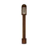 LATE GEORGE III MAHOGANY STICK BAROMETER EARLY 19TH CENTURY the arched vernier inscribed 'Bowley