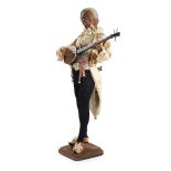 GUSTAVE VICHY MUSICAL AUTOMATON, 'THE MANDOLIN PLAYER' CIRCA 1890 the papier mache figure of a