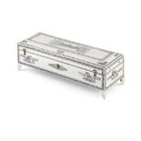 VIZAGAPATAM IVORY CASKET LATE 19TH/ EARLY 20TH CENTURY of rectangular form decorated with a