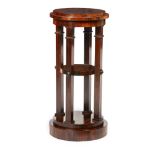 GEORGE IV ROSEWOOD SCULPTURE STAND EARLY 19TH CENTURY the stepped circular top raised on square
