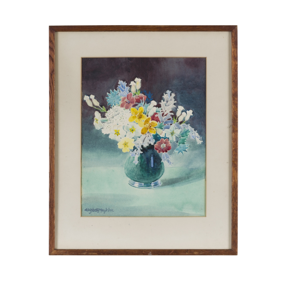 [§] ELIZABETH MARY WATT (1886-1954) SPRING FLOWERS watercolour, signed lower left ELIZABETH MARY - Image 2 of 2