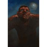 [§] PETER HOWSON O.B.E. (SCOTTISH B.1958) UNTITLED signed, oil on canvas, unframed 92.5cm x 63.