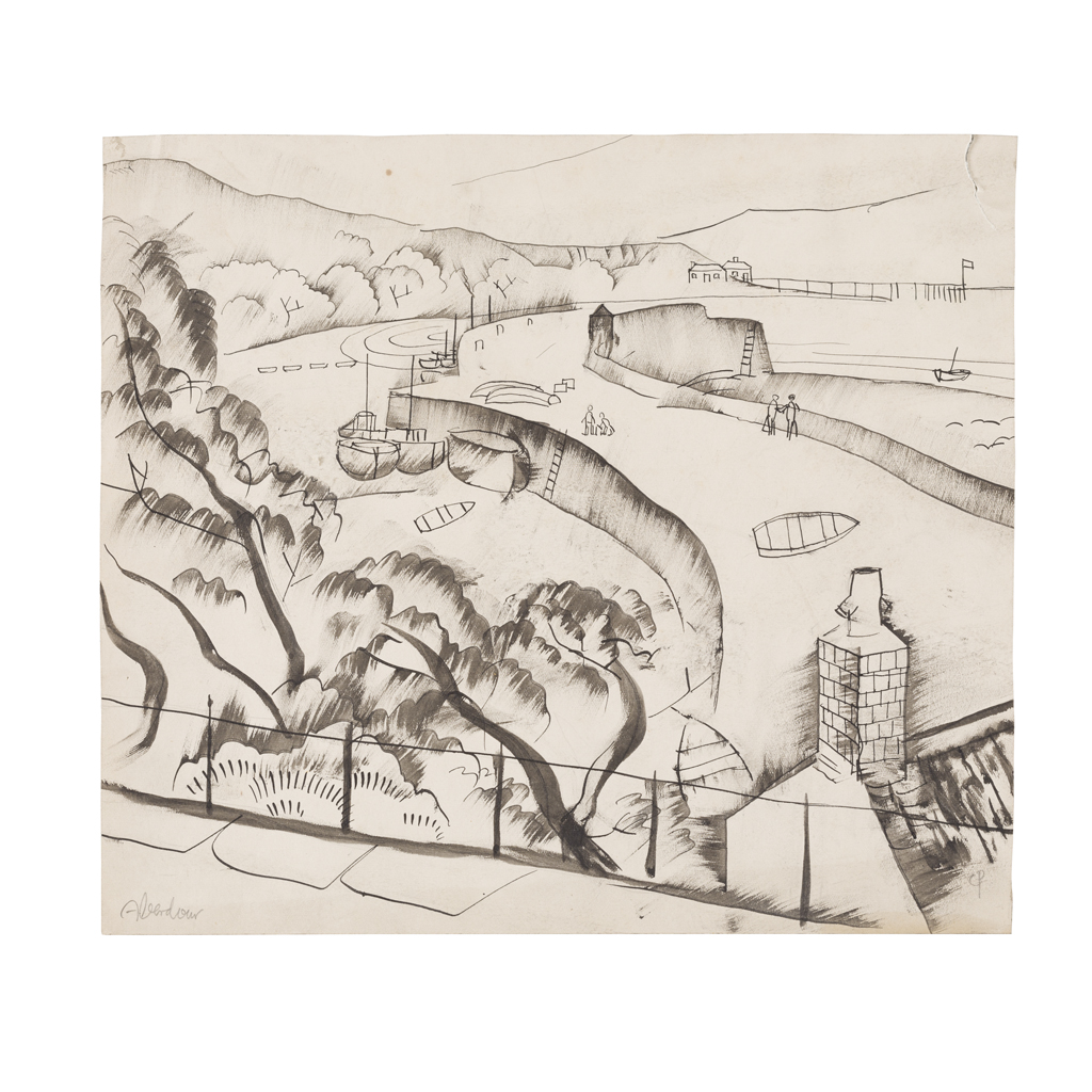 [§] CHARLES PULSFORD (BRITISH 1912-1989) BY THE WATER signed with initials and dated '37, pencil, - Image 3 of 5