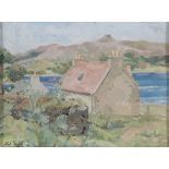 [§] NEIL FOGGIE (SCOTTISH 1912-1995) COTTAGE ON MULL signed and dated '53, oil on canvasboard 29cm x