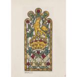 [§] PENELOPE BEATON (1886-1963) 'ROYAL ARMS', DESIGN FOR A STAINED GLASS WINDOW watercolour,