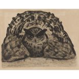 [§] PAUL JOUVE (1878-1973) LIMITED EDITION LITHOGRAPH DEPICTING AN OWL, CIRCA 1920 numbered 60