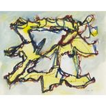 [§] WILLIAM GEAR R.A., F.R.S.A., R.B.S.A. (SCOTTISH 1915-1997) YELLOW JEST signed and dated '85,