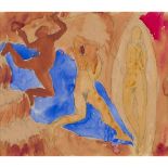 20TH CENTURY EUROPEAN SCHOOL THE DANCE pencil and watercolour 20cm x 25.5cm (8in x 10in) and a