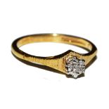 A single stone diamond ring set in 18 carat gold