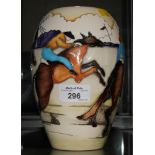 A Moorcroft Longchamp vase, 18cm high