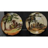 Two Royal Doulton plates, the Gypsies from the Old English Scenes series, 26cm diameter
