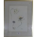 *J. R. Boobyer,   STILL LIFE OF FLOWERS watercolour sketch, framed and mounted, 32cm x 23cm