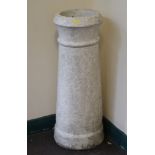 A white painted tapering chimney pot, 75 cm high