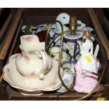 A Minton coffee can and saucer, with gilt butterfly decoration, a Royal Worcester figure (Fragrance)