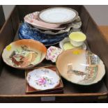 Two Royal Doulton Dickens ware bowls, other plates and ceramics