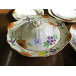 A Crown Ford part dinner service, with Dorothy Dale grape and flower pattern, comprising six place