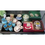 Various miniature teawares and vases, some in presentation boxes